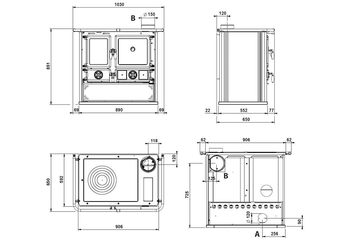 cooking stove Rosa 5.0 Steel from La Nordica